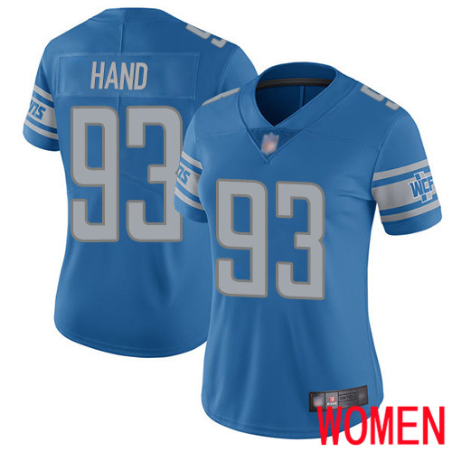 Detroit Lions Limited Blue Women Dahawn Hand Home Jersey NFL Football 93 Vapor Untouchable